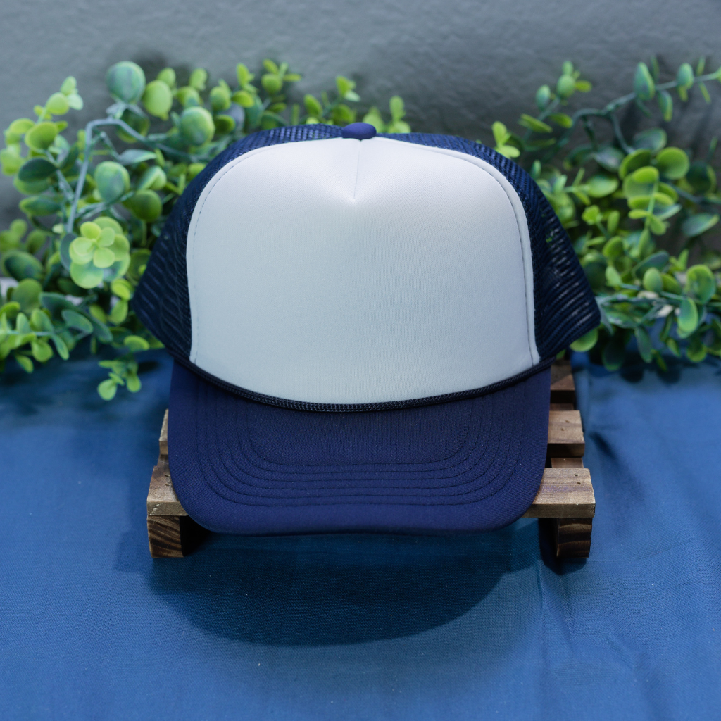 Navy Blue with White Front Hat
