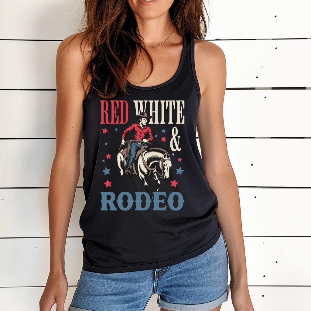 Red, White and Rodeo Tank Top