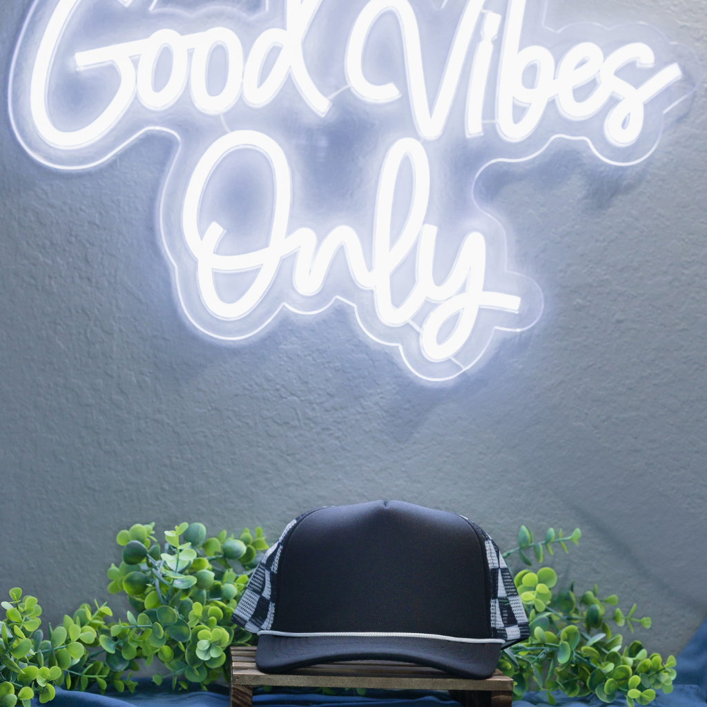 Black Checkered Hat