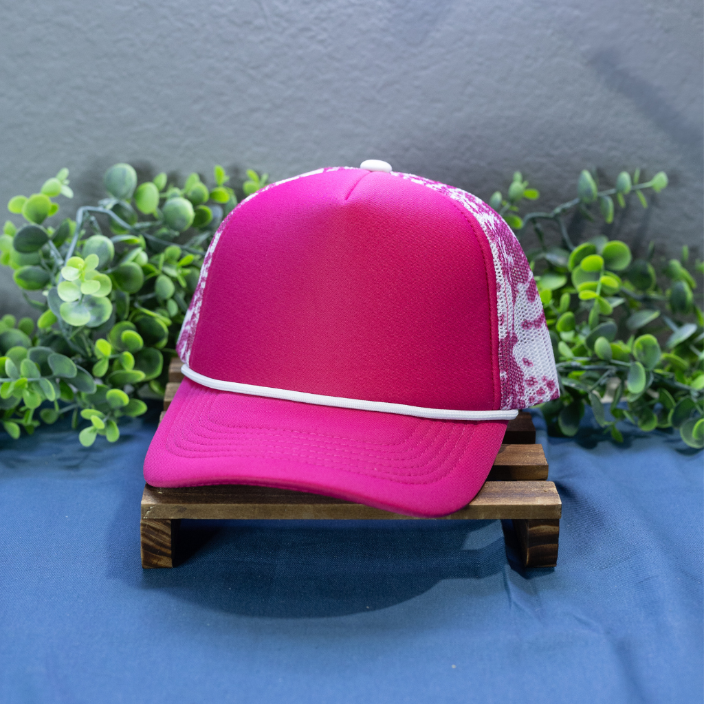 Pink Cow Print Hat