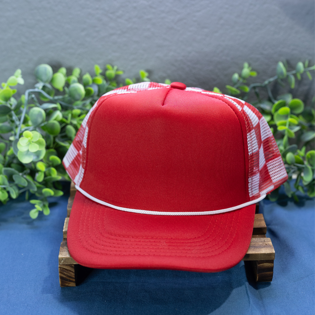 Red Checkered Hat