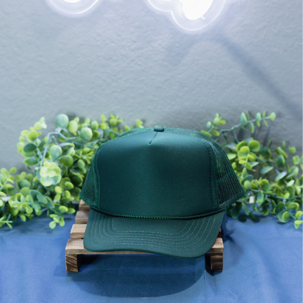 Solid Dark Green Hat