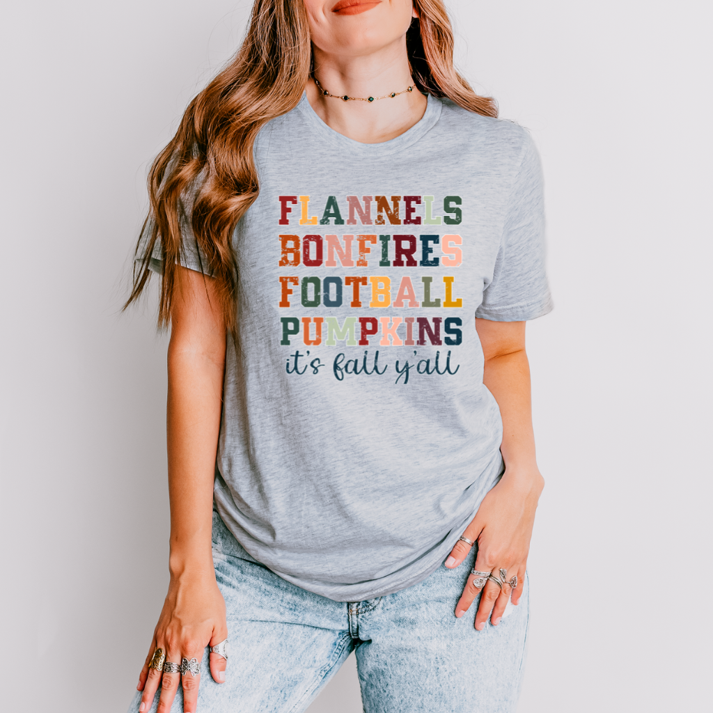 Flannels Bonfires Fall Tee