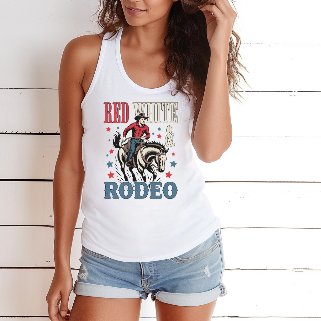Red, White and Rodeo Tank Top