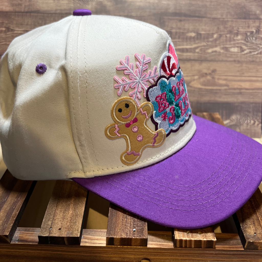 Purple Holly Jolly Canvas Trucker Hat