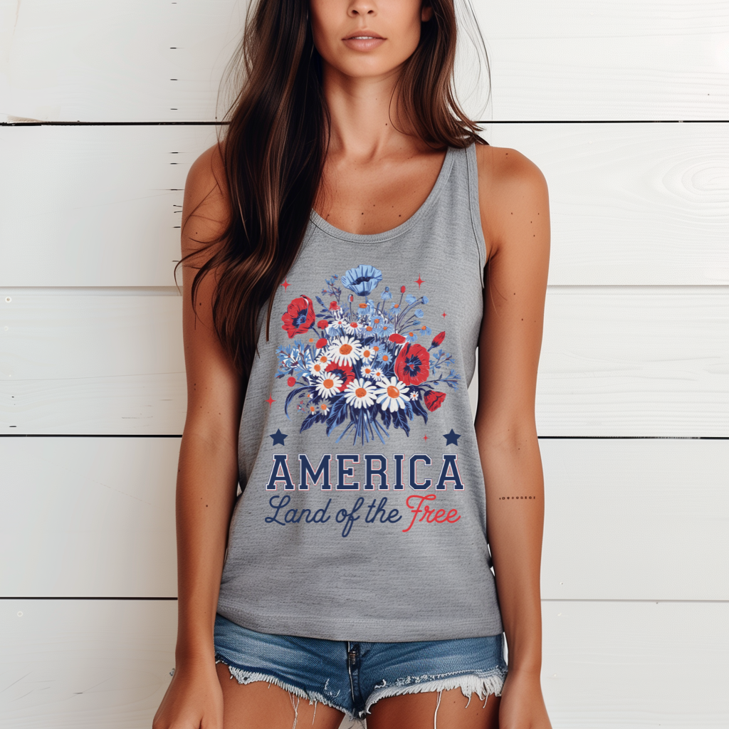 Floral American Tank Top