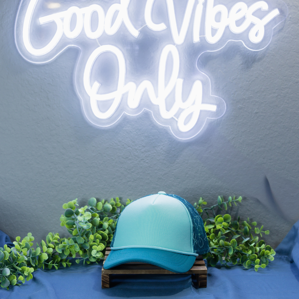 Teal Two Toned Brand Hat