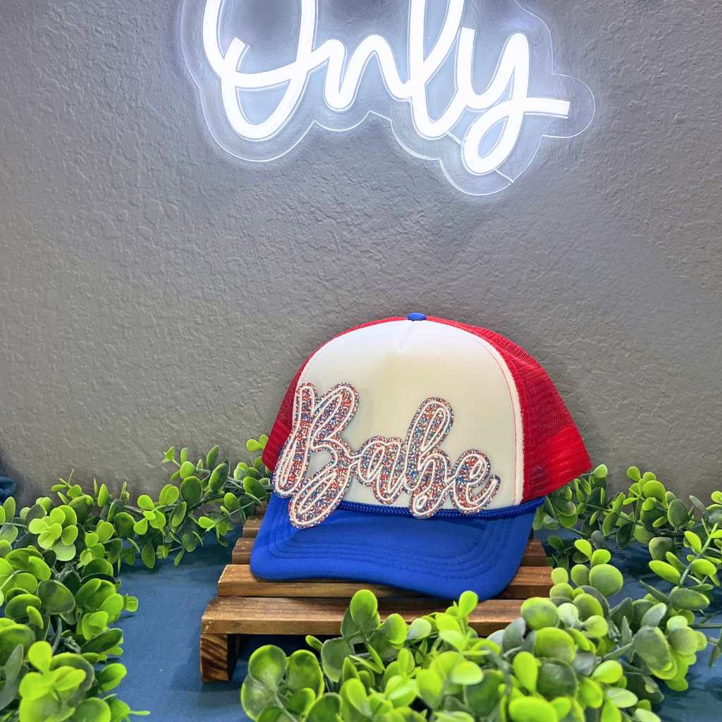 Red White and Blue Babe Patch