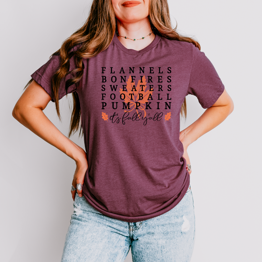 Flannels, Bonfires and Sweaters Tee
