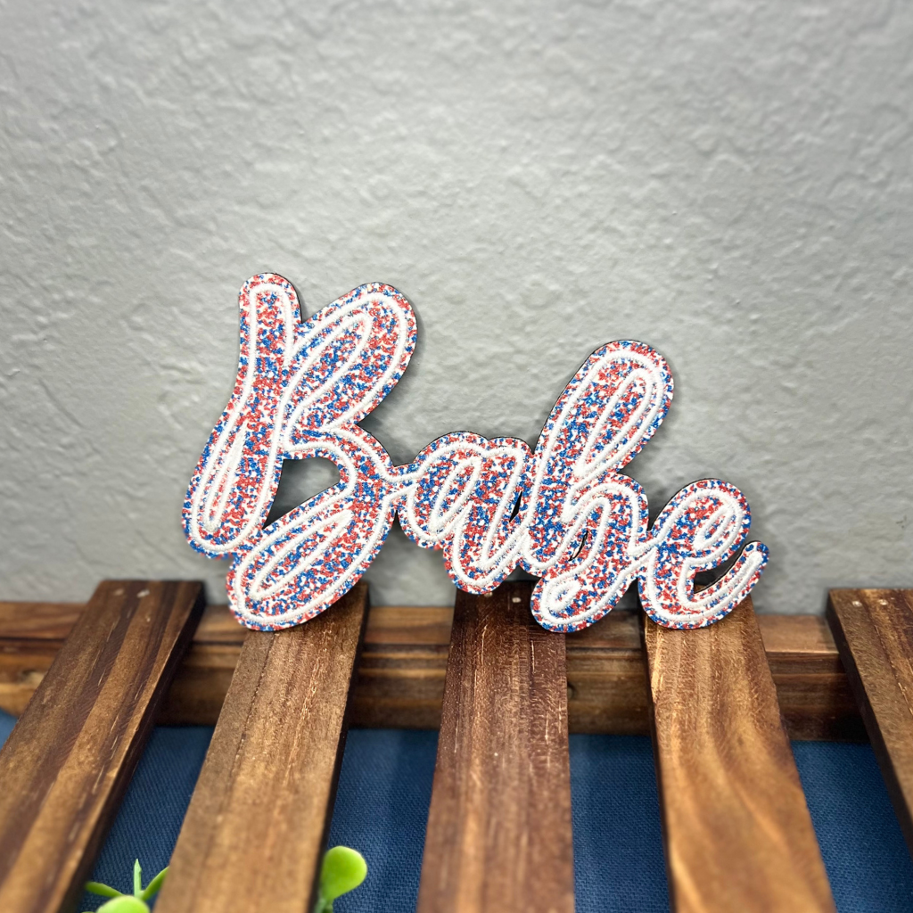 Red White and Blue Babe Patch