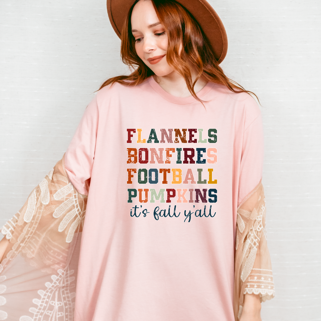 Flannels Bonfires Fall Tee
