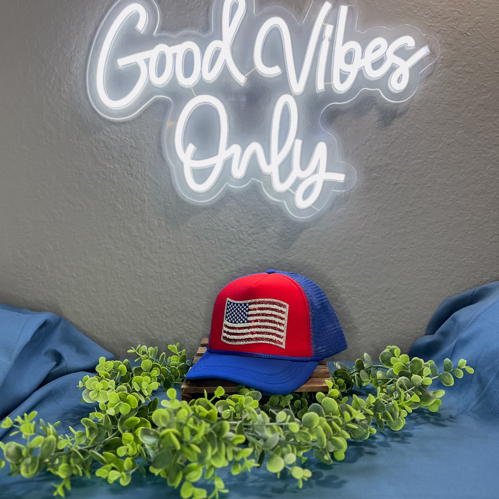 American Flag Trucker Hat
