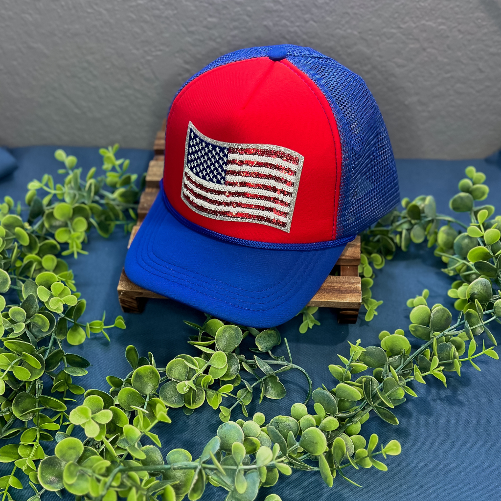 American Flag Trucker Hat