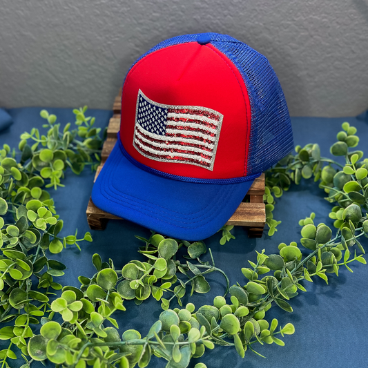 American Flag Trucker Hat