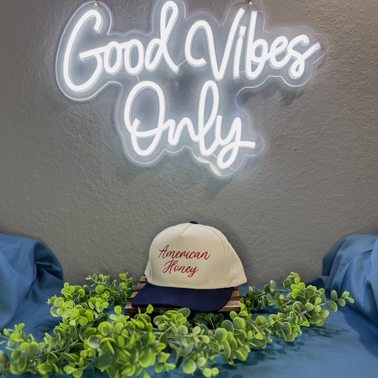 American Honey Canvas Embroidered Hat