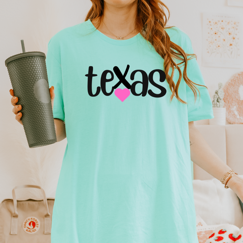 Texas Heart Short Sleeve T-Shirt
