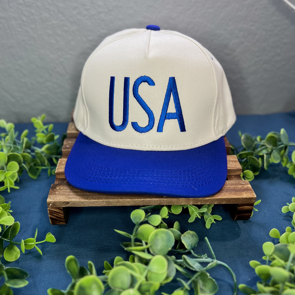 USA Canvas Embroidered Hat