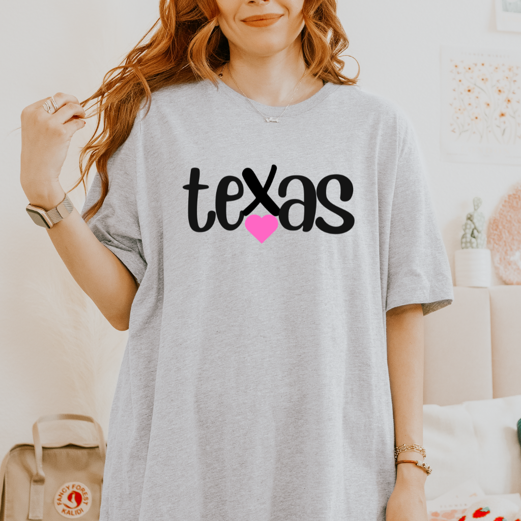 Texas Heart Short Sleeve T-Shirt